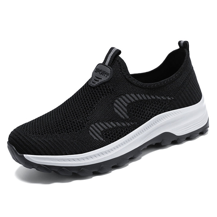 Damen nan leichter atmungsaktiver Strick-Slip-On Sneaker mit stoßdämpfender EVA-Zwischensohle und griffiger Profilaußensohle Echo Archiv