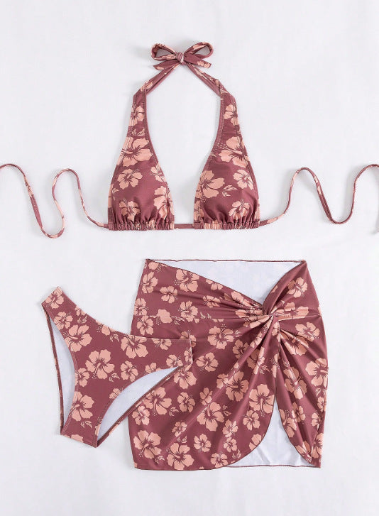 Damen Triangel-Bikini-Set mit modischem Wickelrock Echo Archiv