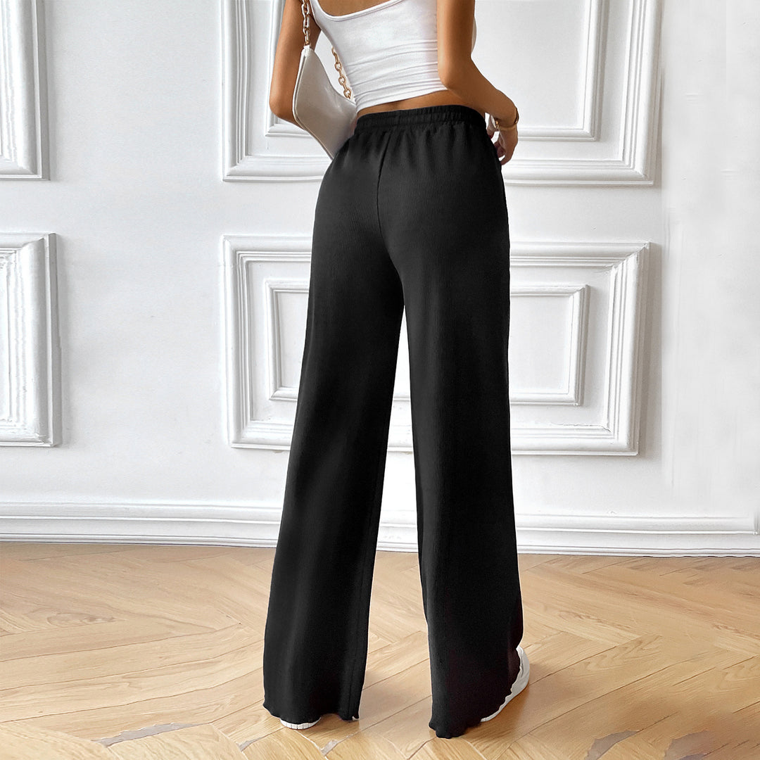Damen weite Loungehose mit elastischem Bund, Kordelzug und seitlichen Eingrifftaschen – Avélisse