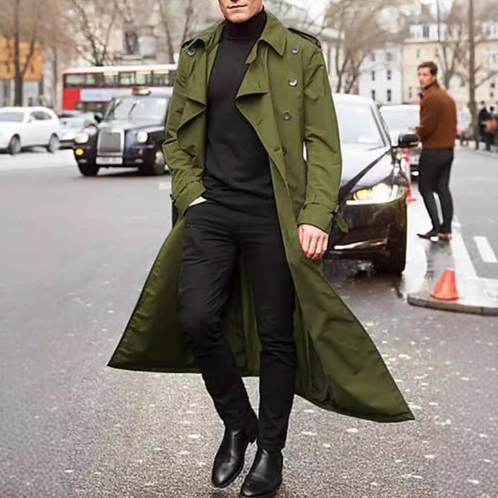 Herren eleganter Trenchcoat mit modernem Schnitt Echoarchiv
