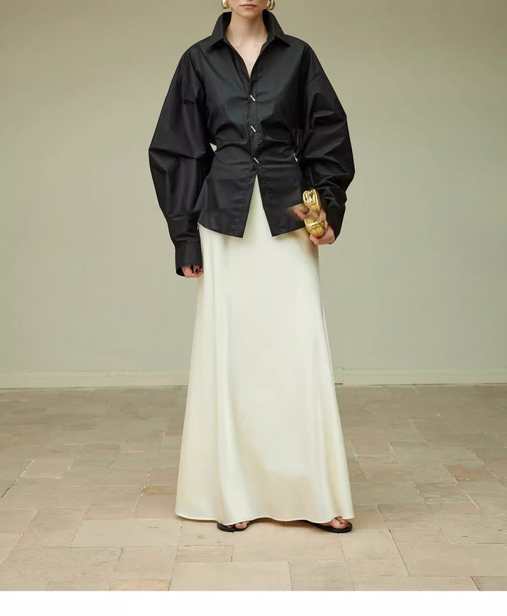 Damen Oversized Bluse mit ausgefallenem Schnitt Echoarchiv