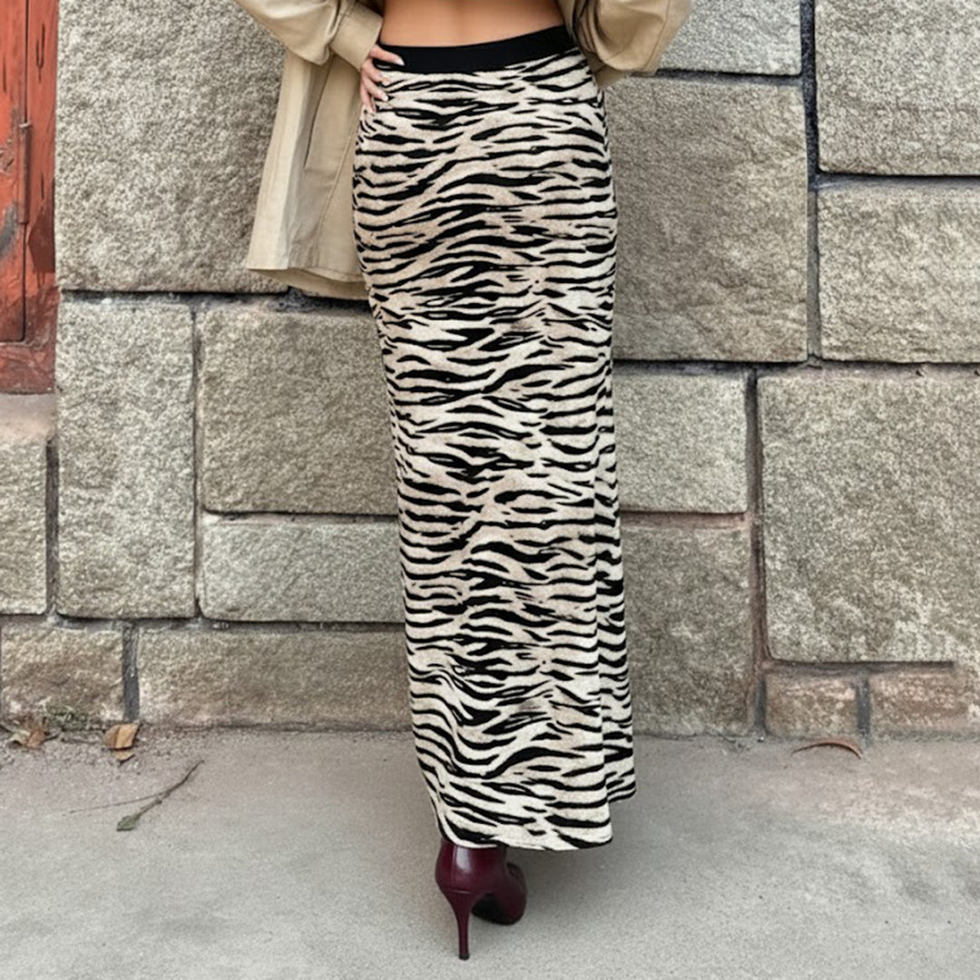 Damen Schicker Maxi-Rock mit Rüschendetails und floralen Mustern Echo Archiv