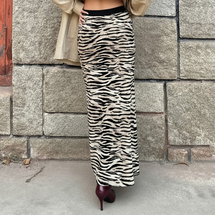 Damen Schicker Maxi-Rock mit Rüschendetails und floralen Mustern Echo Archiv