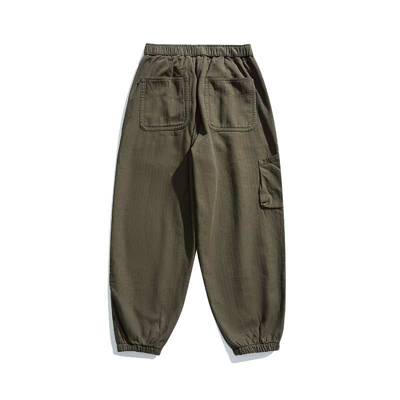 Herren Lockere Cargo-Jogginghose mit elastischem Bund Kordelzug und Utility-Taschen Echo Archiv