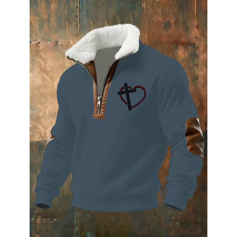 Herren Klassischer Kapuzenpullover mit Fleece-Detail Echoarchiv