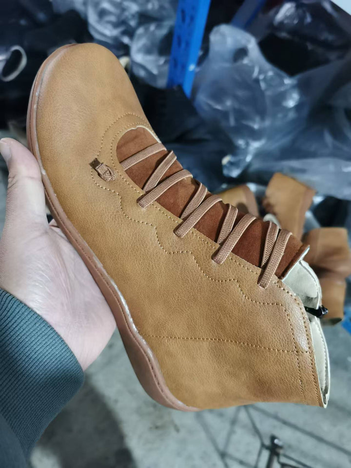 Herren Hochgeschnittener Leder-Sneaker mit elastischer Schnürung und ergonomischer Gummisohle Echo Archiv