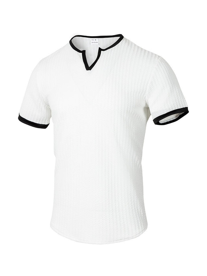 Herren Kurzarmshirt mit strukturiertem Design Echoarchiv