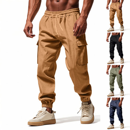 Herren lässige Cargohose mit elastischem Bund und praktischen Seitentaschen Echoarchiv