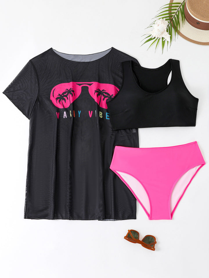 Damen Freizeit-Bikini-Set mit Netzoberteil Echo Archiv