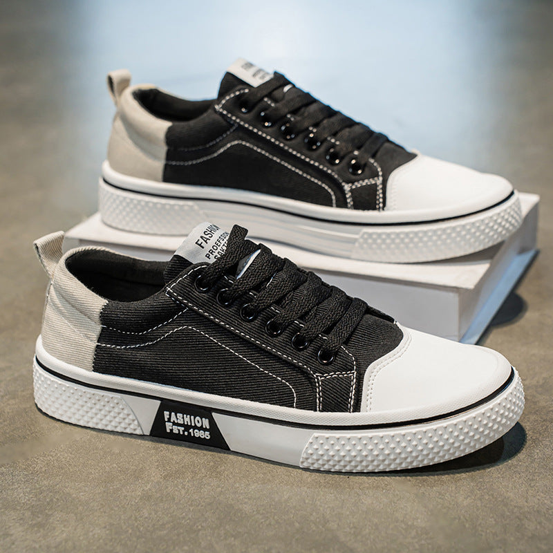 Herren Low-Top Canvas-Plateau-Sneaker mit profilierter Gummisohle und verstärkter Zehenkappe Echoarhiv – Norré