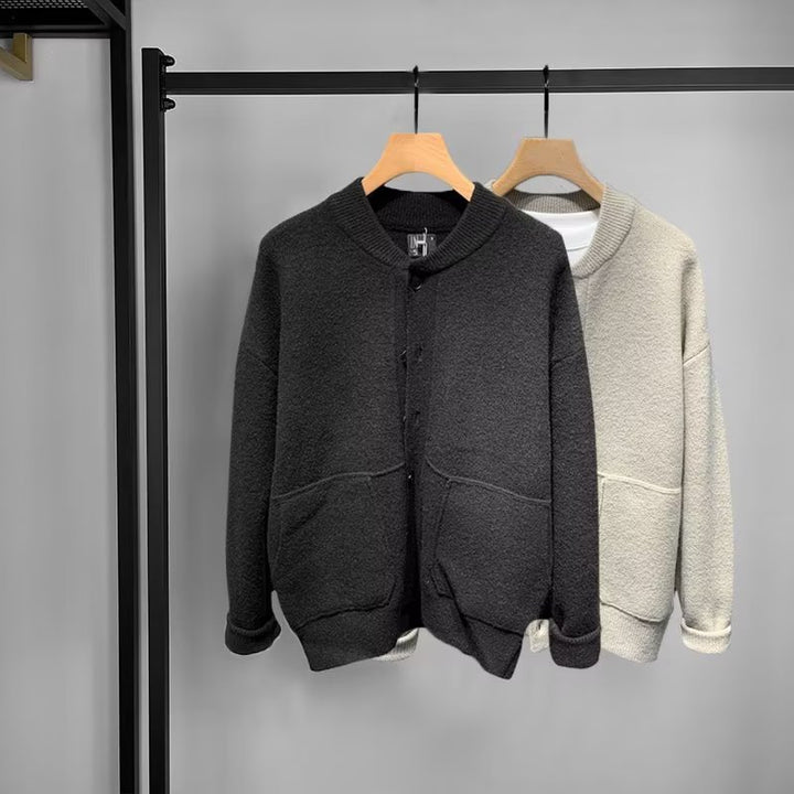 Damen Bequemer Cardigan mit Knopfleiste und Taschen – Veloura