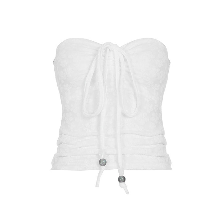 Damen Bandeau-Oberteil mit floralem Muster und geflochtenem Detail Echo Archiv