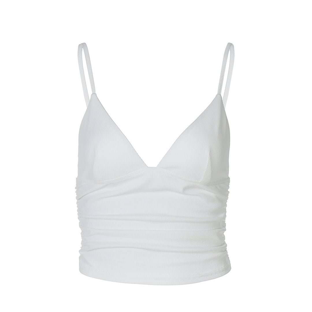 Damen Elegantes Spaghetti-Top mit Raffungen Echo Archiv