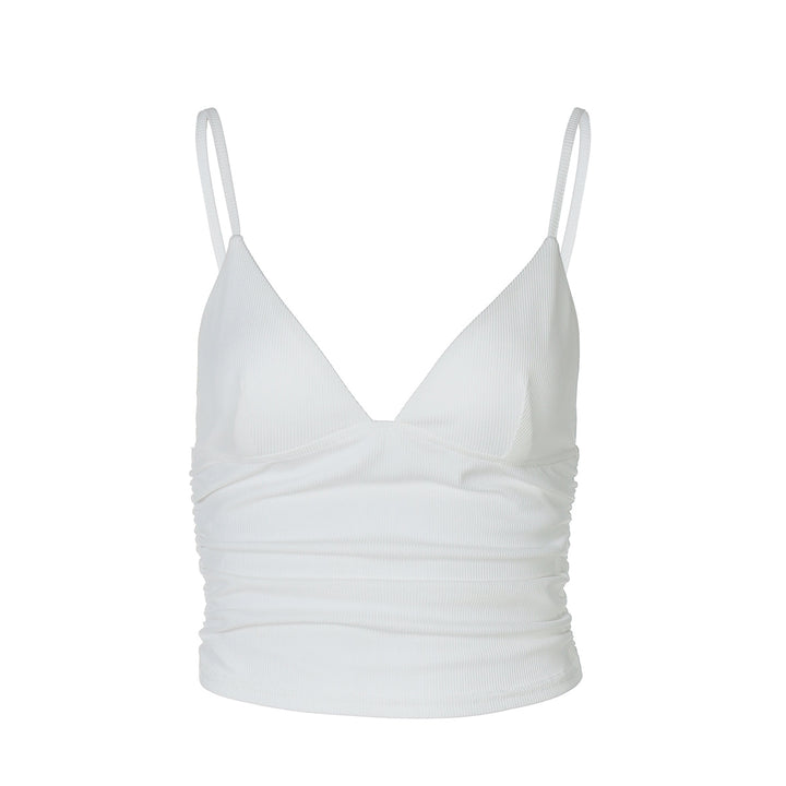 Damen Elegantes Spaghetti-Top mit Raffungen Echo Archiv