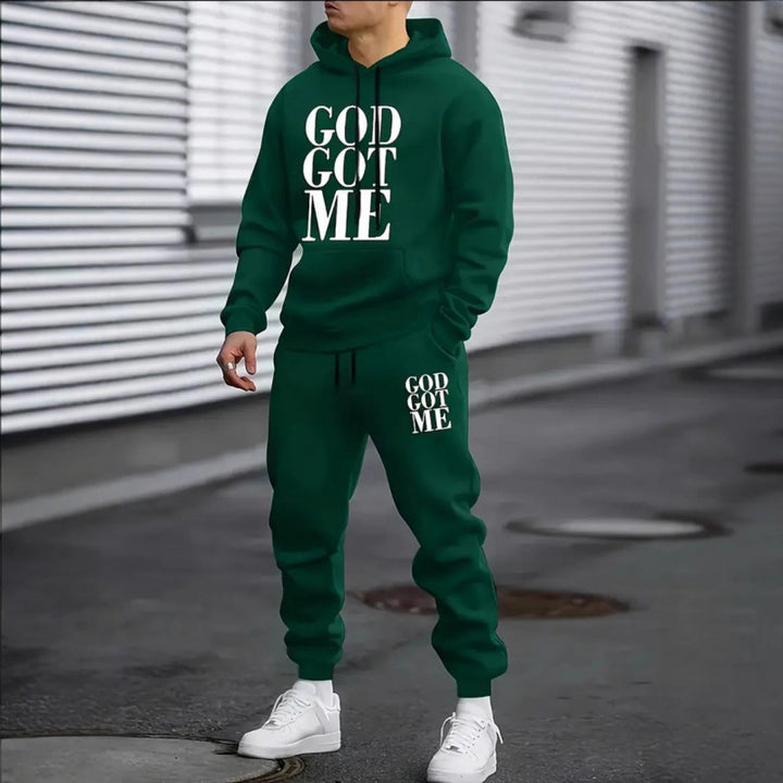 Herren Fragen Hoodie und Jogginghose Set Echoarchiv
