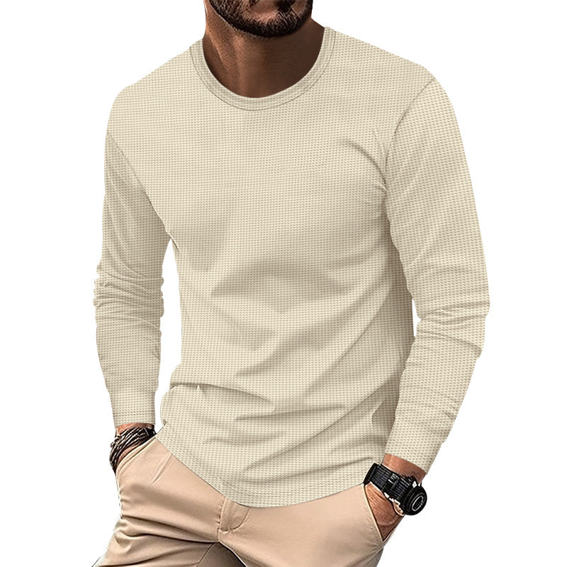 Herren modisches Langarmshirt mit strukturierter Oberfläche Echoarchiv