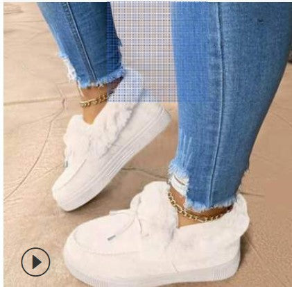 Damen Gefütterte Plateau‑Mokassin‑Sneaker mit Kunstfellkragen und dämpfender Plateausohle Echo Archiv