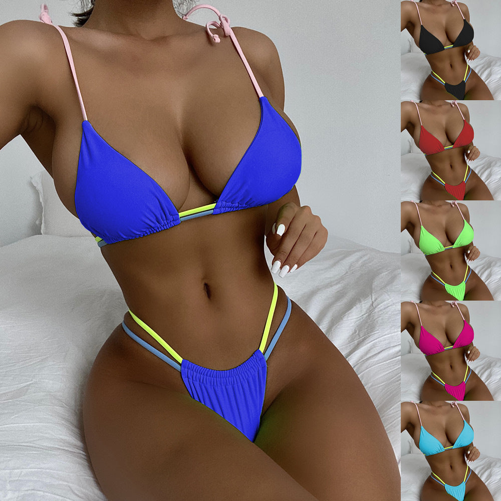 Damen Triangel-Bikini mit innovativem Farbspiel und verstellbaren Bindebändern Echo Archiv