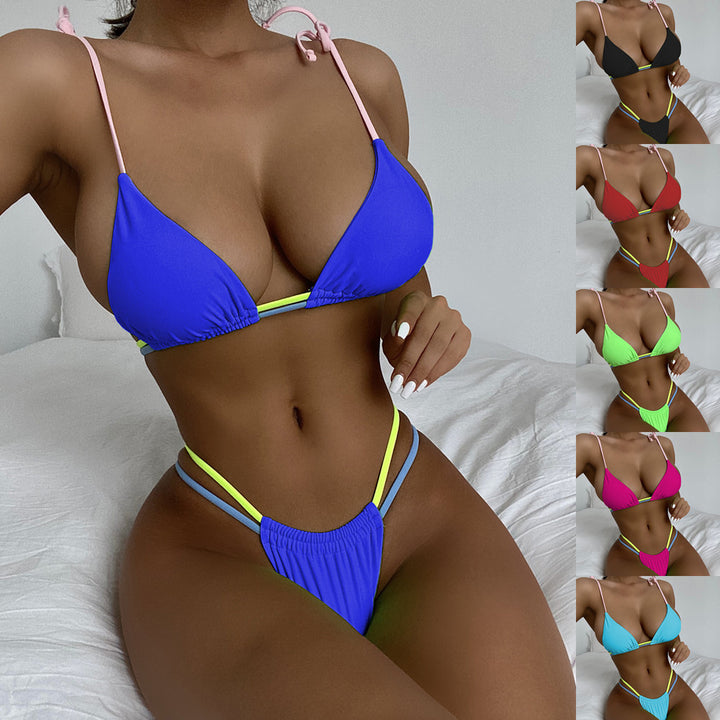Damen Triangel-Bikini mit innovativem Farbspiel und verstellbaren Bindebändern Echo Archiv