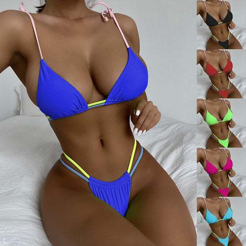 Damen Triangel-Bikini mit innovativem Farbspiel und verstellbaren Bindebändern Echo Archiv