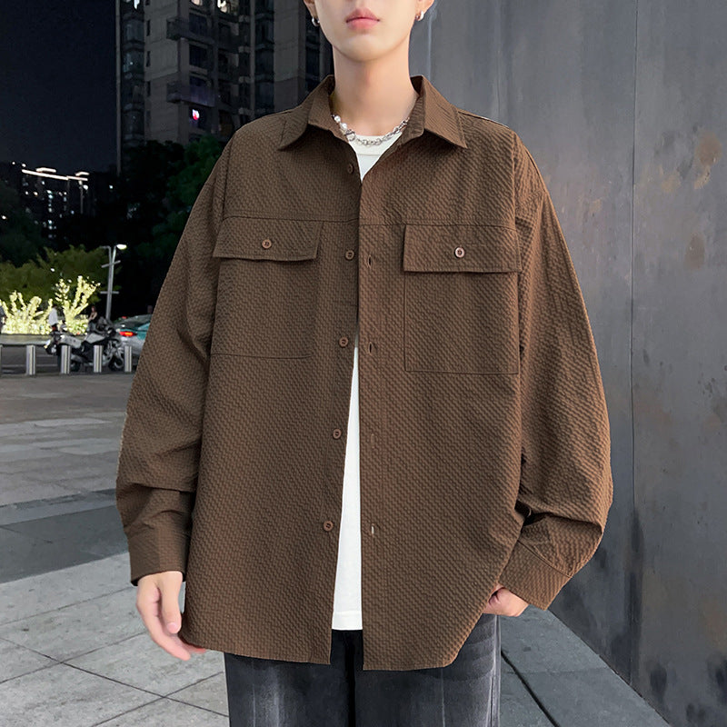 Herren Lässige Utility-Hemdjacke mit praktischen Taschen Echoarchiv
