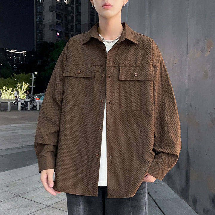 Herren Lässige Utility-Hemdjacke mit praktischen Taschen Echoarchiv