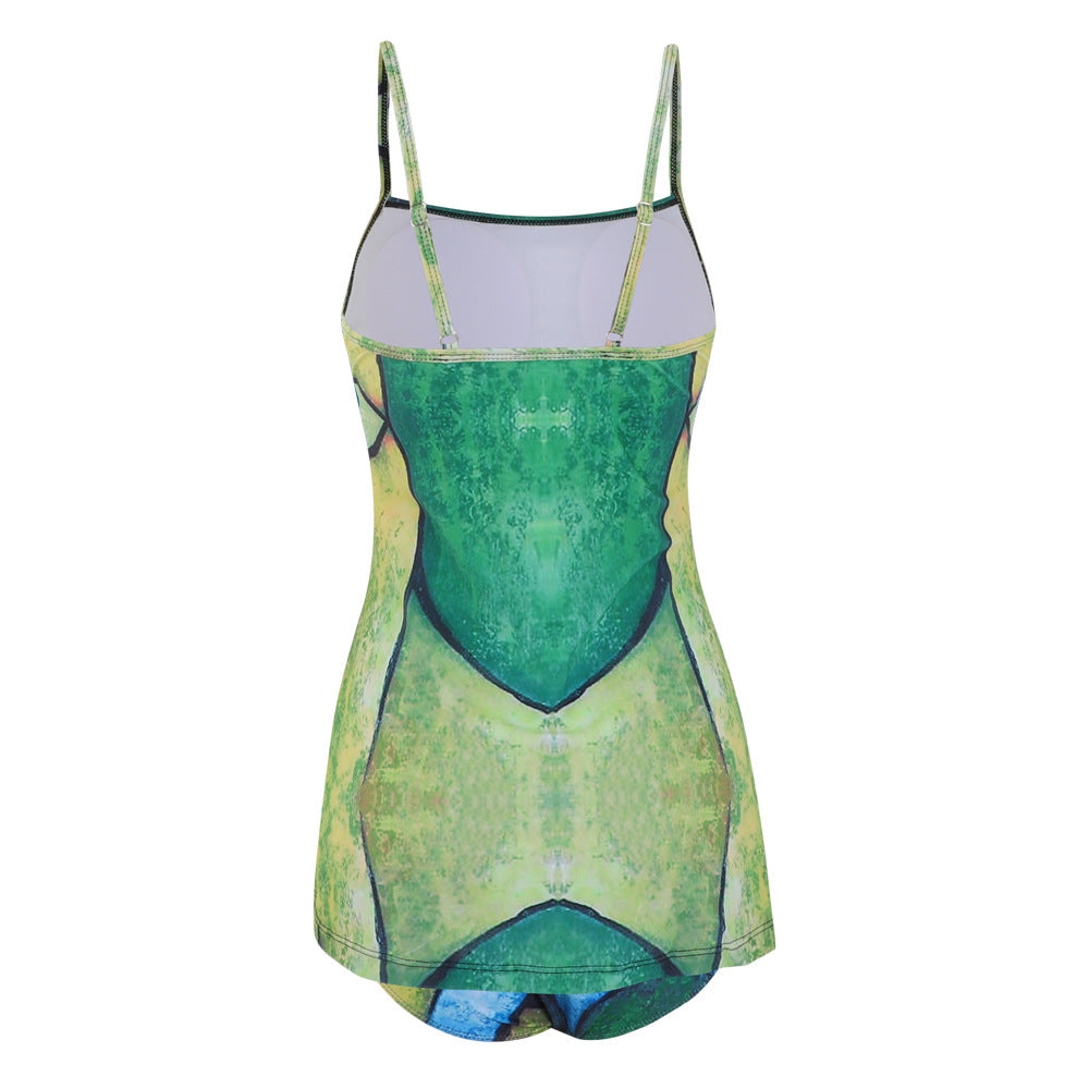 Damen Kunstvolles Strandoutfit Echo Archiv