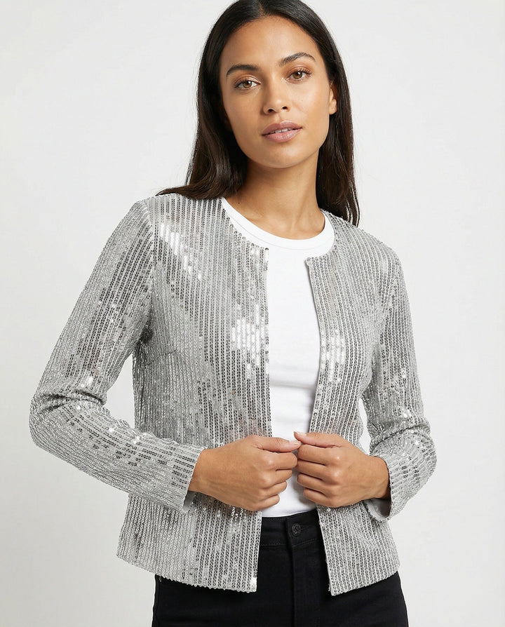 Damen Strickjacke mit Glitzereffekt – Echoarchiv