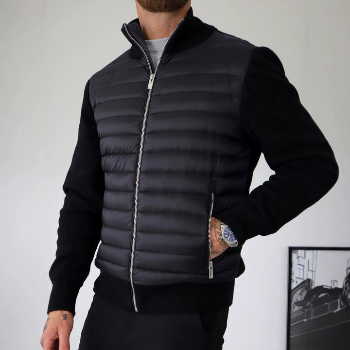 Herren Modische Steppjacke mit hohem Kragen