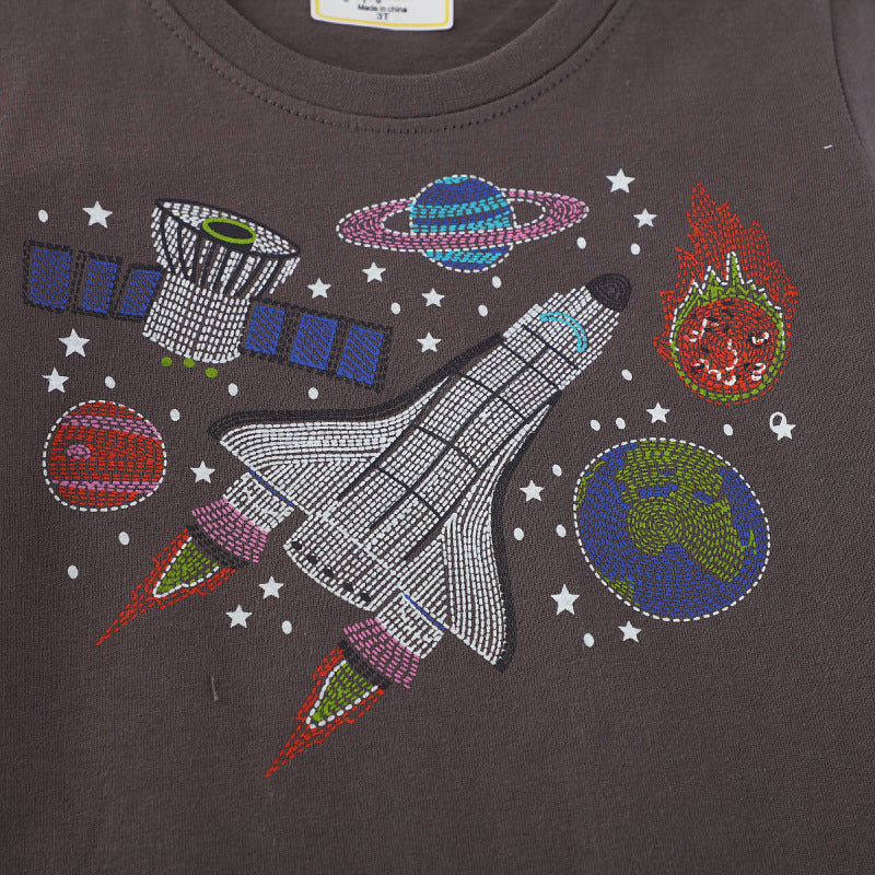 Jungen T-Shirt mit aufregendem Weltraum-Motiv Echo Archiv