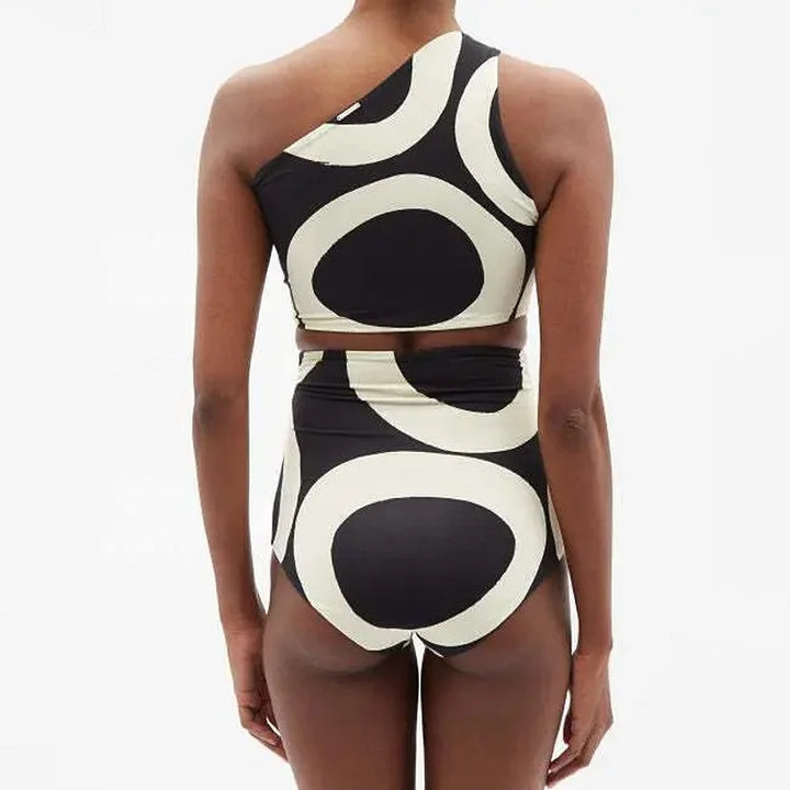 Damen Bikiniset mit asymmetrischem Oberteil und elegantem Wickelrock Echo Archiv