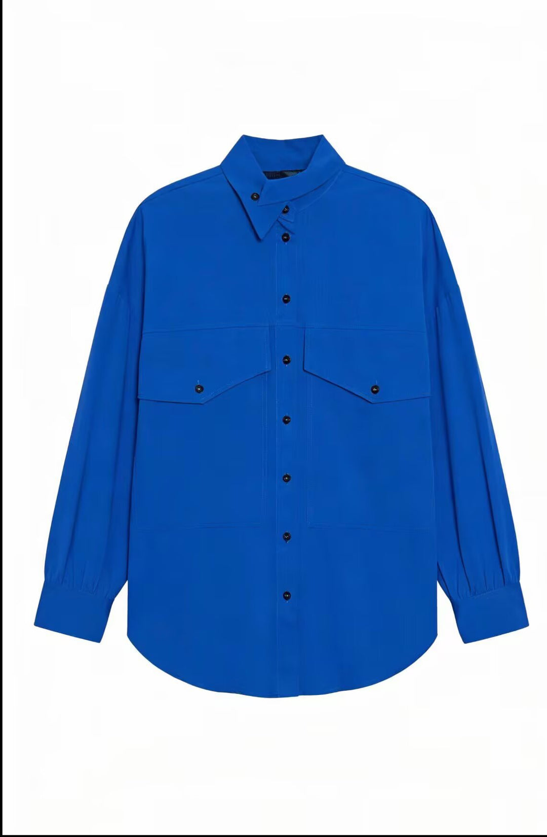 Damen Oversize-Hemdbluse mit großen Pattentaschen und verlängertem Saum Echo Archiv