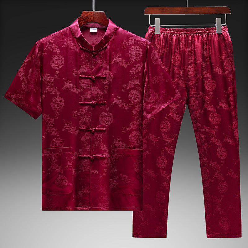 Herren traditionelle chinesische Seidenjacke Echoarchiv