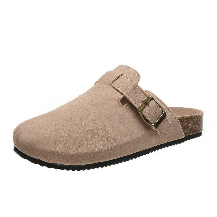 Herren Wildleder Clog mit ergonomischem Kork-Fußbett und verstellbarer Metallschnalle – Tavélo