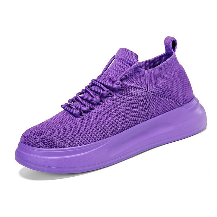 Damen nan elastischer Strick-Slip-on Sneaker mit viskoelastischer Fußbett-Einlage und dämpfender Plateau-Laufsohle Echo Archiv