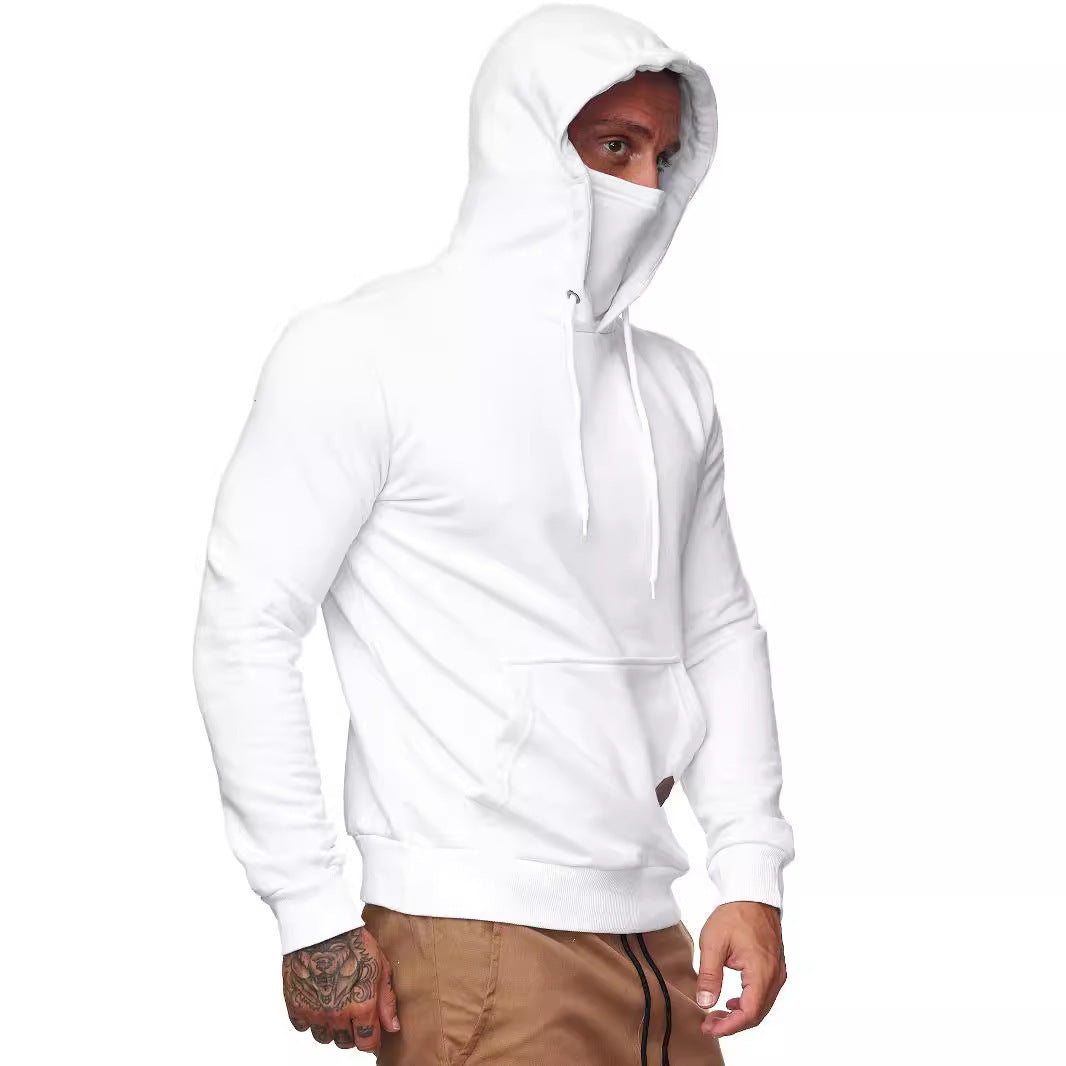 Herren Komfortabler Kapuzenpullover mit integrierter Gesichtsschutzfunktion Echoarchiv