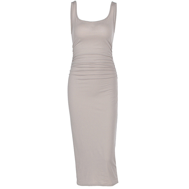 Damen Figurbetontes Midi-Kleid mit raffinierten Raffungselementen Echo Archiv