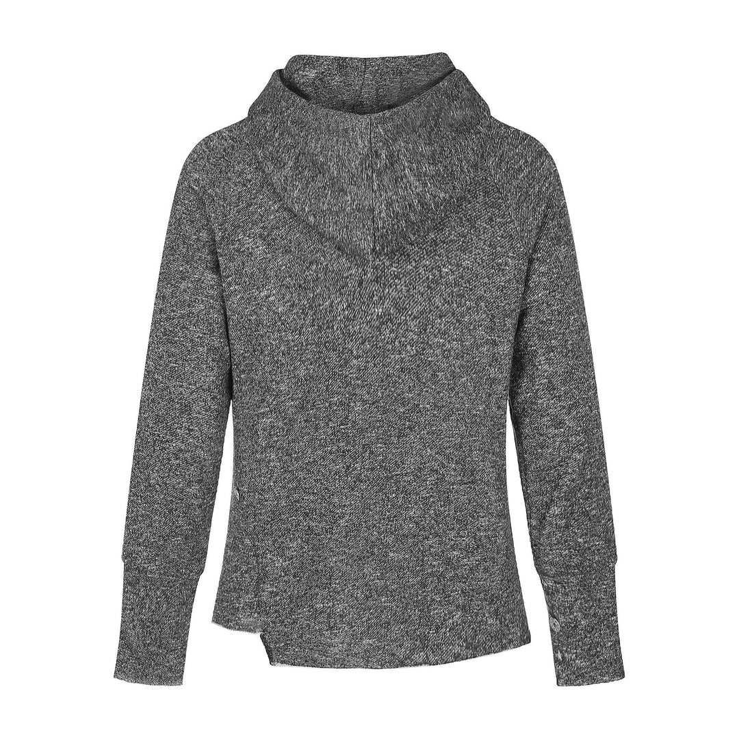 Damen Fein strukturierter Strickpullover mit Schlauchkragen, Raglanärmeln und seitlichem Schlitz Echoarchiv