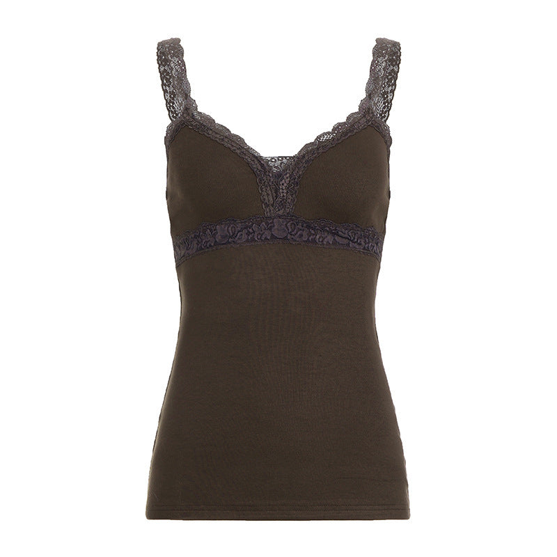 Damen Spitzen-Trägertop mit elegantem Design und zarten Rüschen Echo Archiv