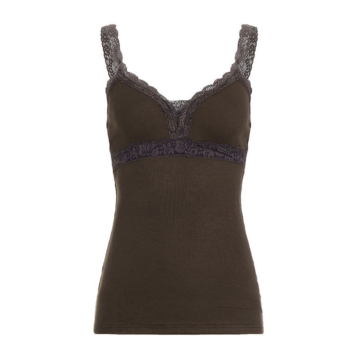 Damen Spitzen-Trägertop mit elegantem Design und zarten Rüschen Echo Archiv