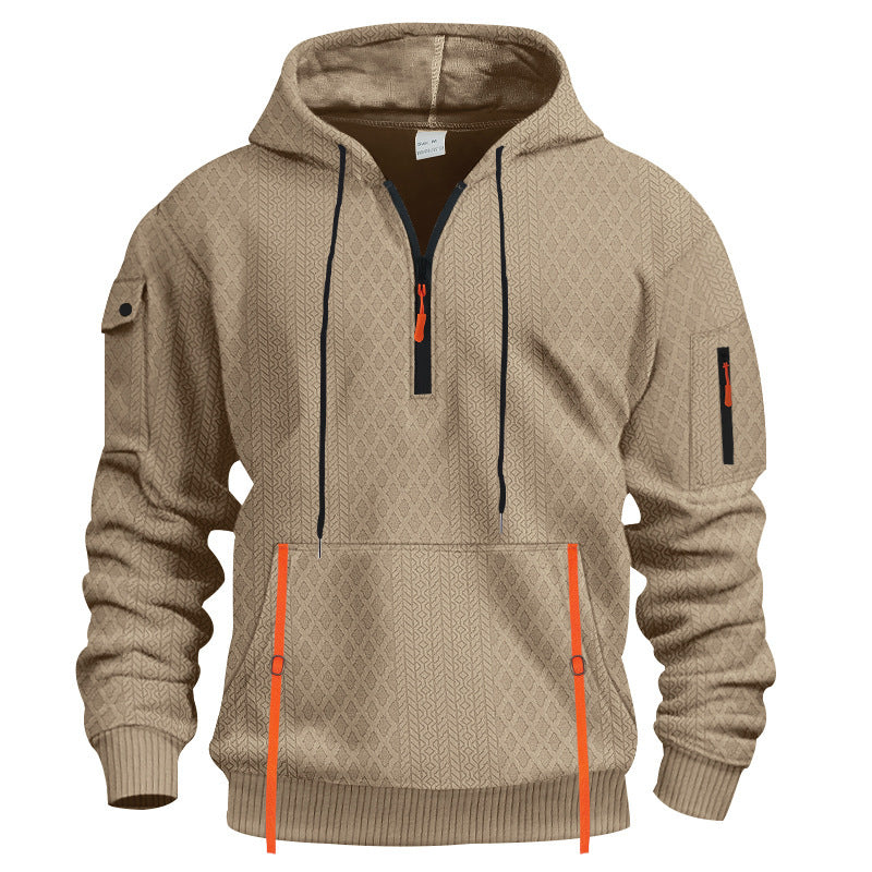 Herren sportlicher Kapuzenpullover mit Struktur und praktischen Taschen Echoarchiv