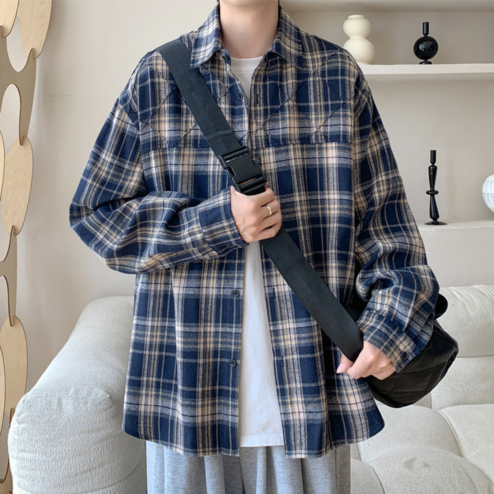 Damen Lässige Karomuster Overshirt Echo Archiv