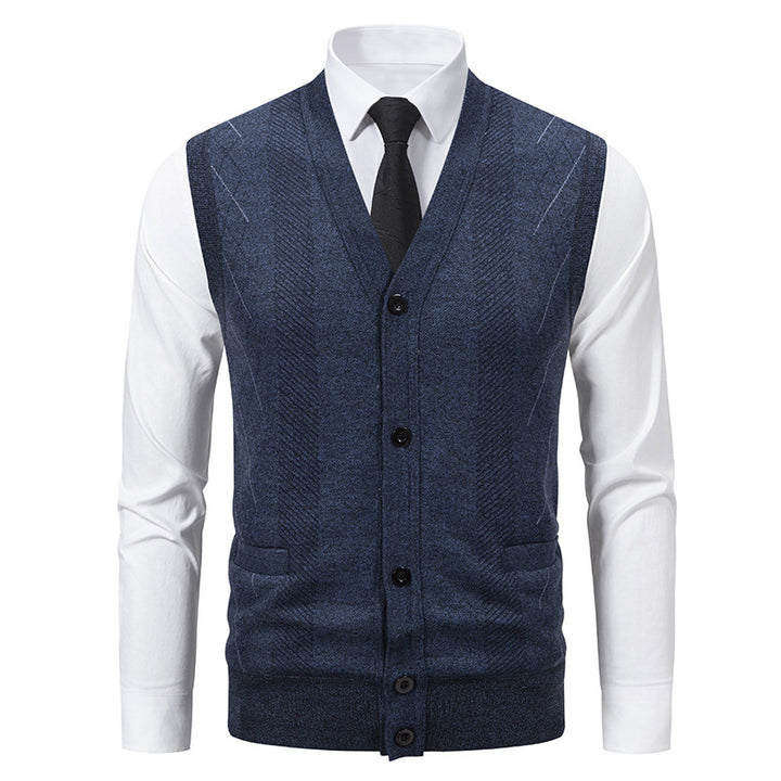 Herren elegante Weste mit strukturiertem Design und praktischen Taschen Echoarchiv