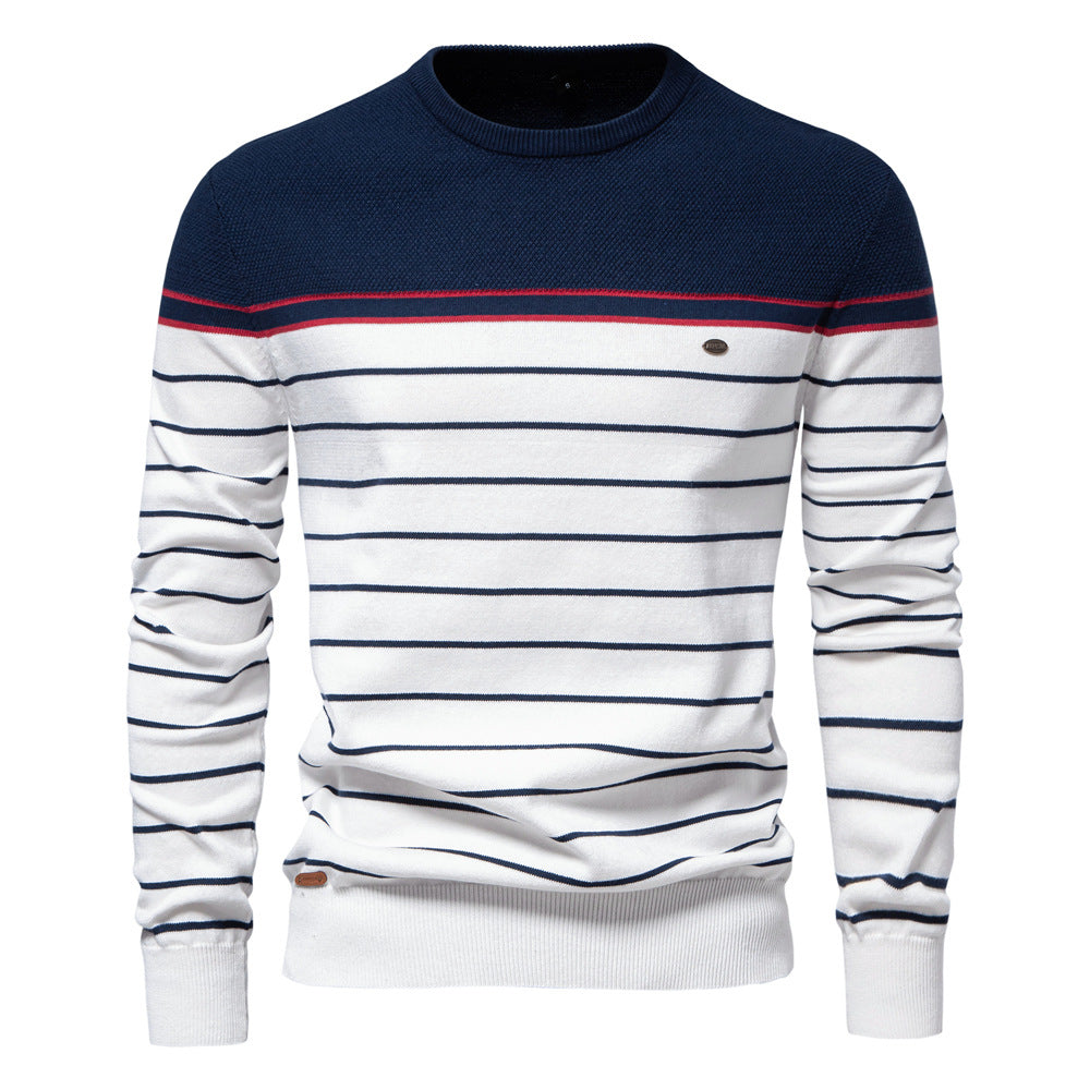 Herren Strickpullover mit maritimen Streifen Echoarchiv