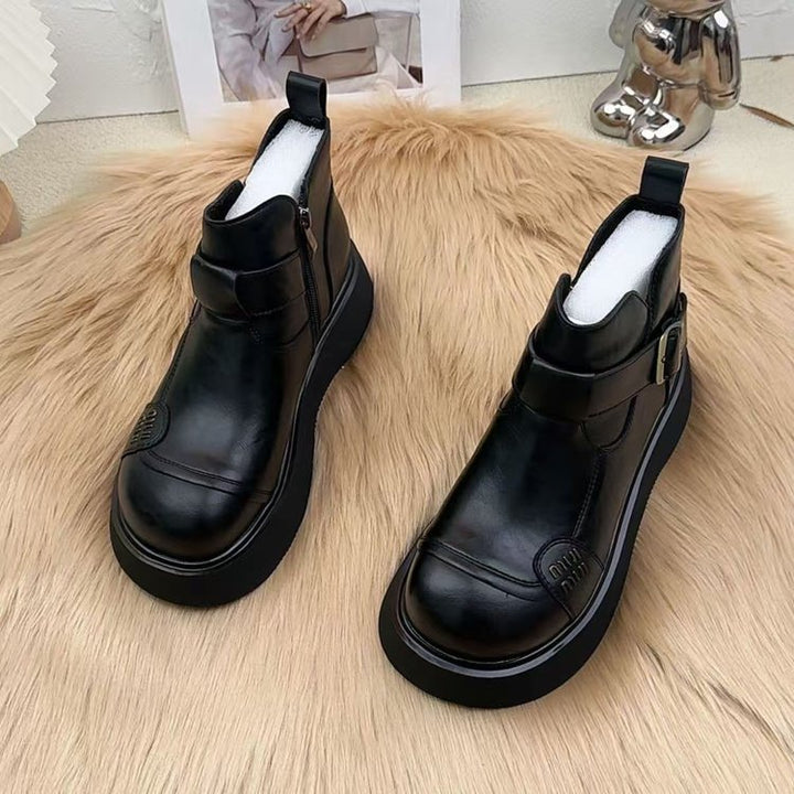 Damen Stilvolle Leder-Boots mit Kuschelfutter Echo Archiv
