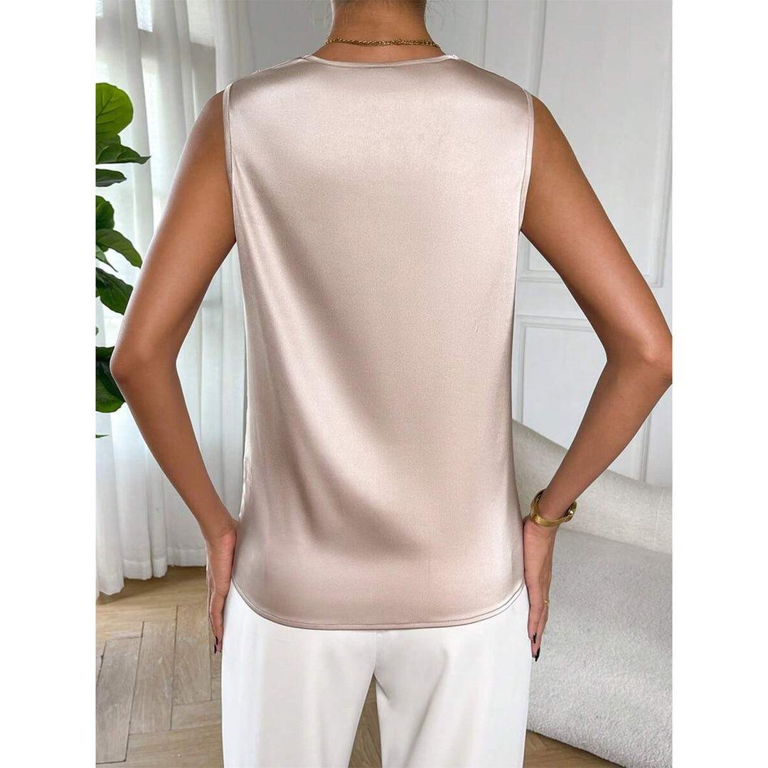 Damen Top mit tiefem Rundhalsausschnitt und eleganter Drapierung Echo Archiv