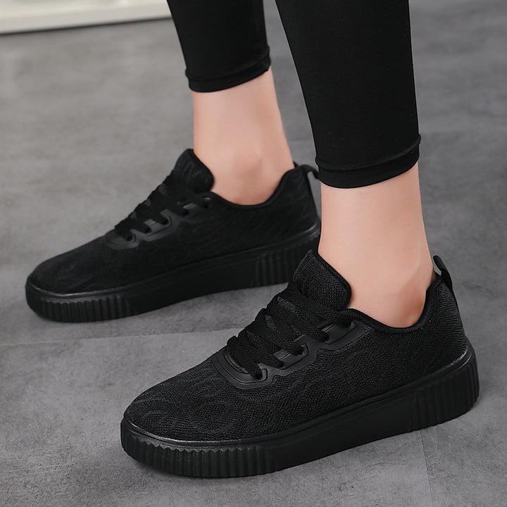 Damen nan luftige Plateausneaker mit gestricktem Obermaterial und gepolstertem Komfortfußbett Echo Archiv