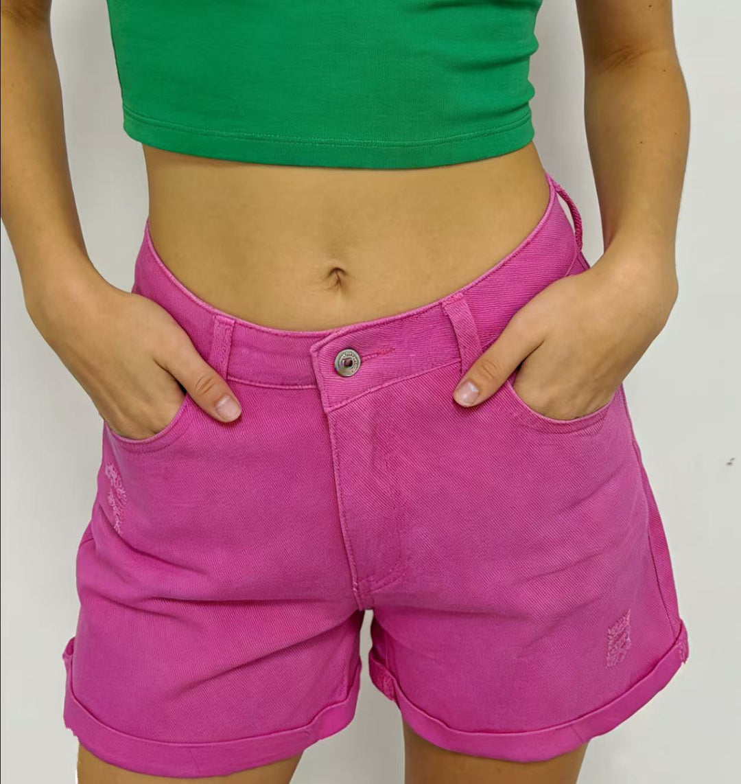Damen modische High-Waist Shorts aus Bio-Denim Echo Archiv
