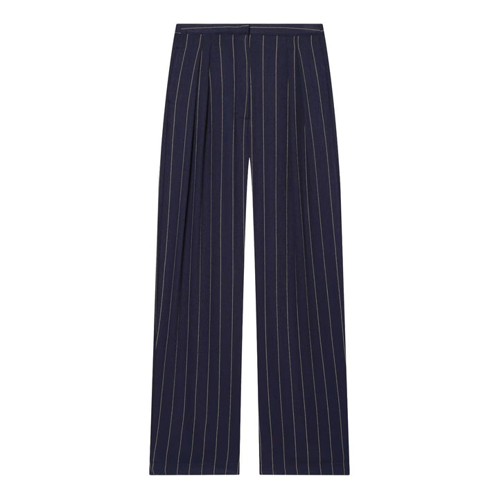 Damen weite Hochbundhose mit eleganter Streifenoptik und komfortablem Fall Echo Archiv