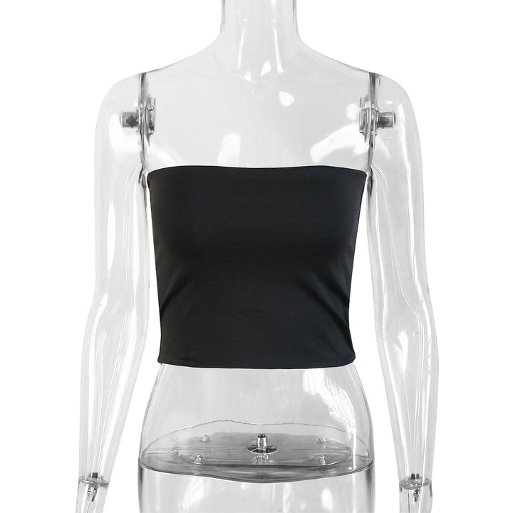 Damen Trägersloses Crop-Top aus elastischem Material Echo Archiv
